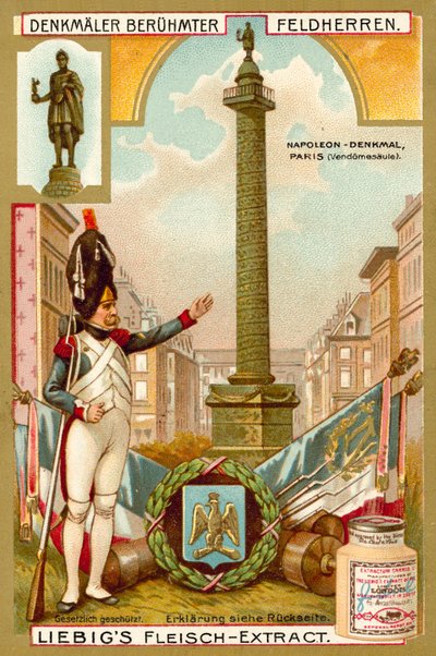 Vendome-oszlop, Napóleon emlékműve, Párizs (chromolitho) alkotó: European School