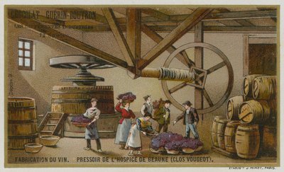 Borkészítés: Hospices de Beaune, Clos de Vougeot, Burgundia, Franciaország borprése alkotó: European School