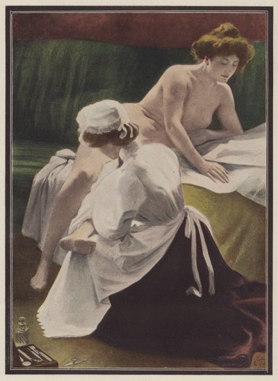 Nőt szárít a szobalánya (színes litó) alkotó: European School