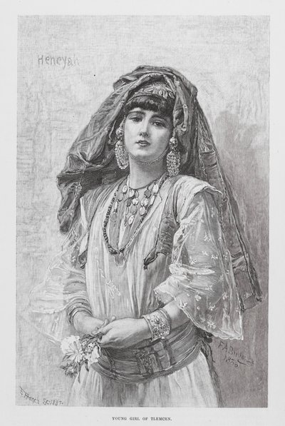 Tlemceni fiatal lány (metszet) alkotó: European School