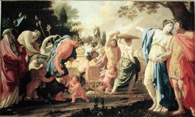 Poliphilus Bacchus diadalánál, 1637-38 alkotó: Eustache Le Sueur