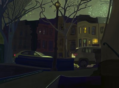 6 AM South Side of Street, Prospect Park (digitális művészet) alkotó: Evan Sklar