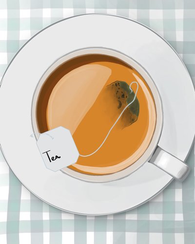 Csésze tea, Brooklyn (digitális művészet) alkotó: Evan Sklar