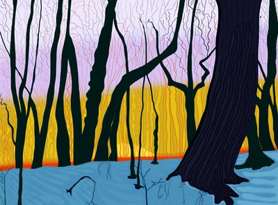 Nyári időszámítás, reggel, Prospect Park (digitális művészet) alkotó: Evan Sklar