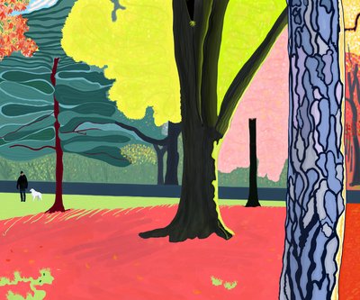 Ősz, Prospect Park (digitális művészet) alkotó: Evan Sklar