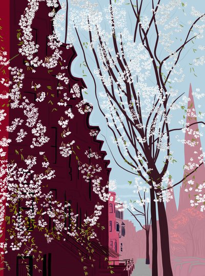 Garfield Place, Spring, Brooklyn, 2020-24 körül (digitális művészet) alkotó: Evan Sklar