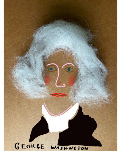 George Washington (kollázs rajz) alkotó: Evan Sklar