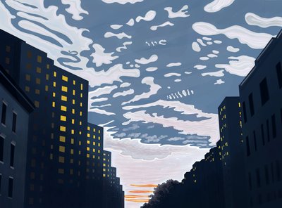 Looking east On 20th Street (digitális művészet) alkotó: Evan Sklar