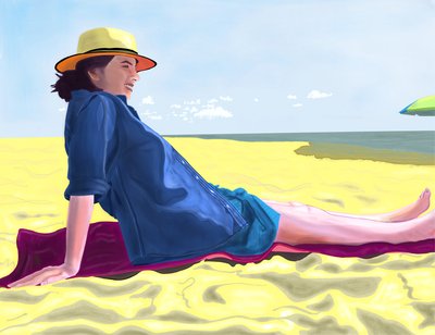 Michelle At Rockaway Beach, Brooklyn (digitális művészet) alkotó: Evan Sklar