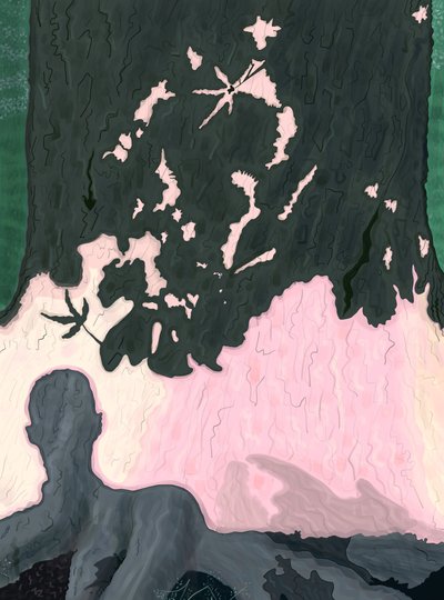 My Shadow On Tree, Brooklyn (digitális művészet) alkotó: Evan Sklar