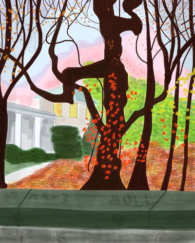 Spring In Prospect Park, 2016 (kézzel rajzolva egy iPad-en egy Apple ceruzával) alkotó: Evan Sklar