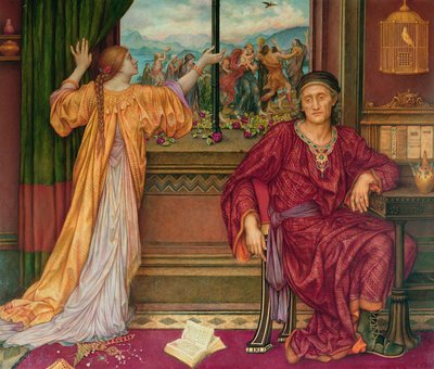 La cage doree - Az aranyozott ketrec, De Morgan, Evelyn (1855-1919). Olaj, vászon, 1900 és 1919 között. Watts Galéria alkotó: Evelyn De Morgan