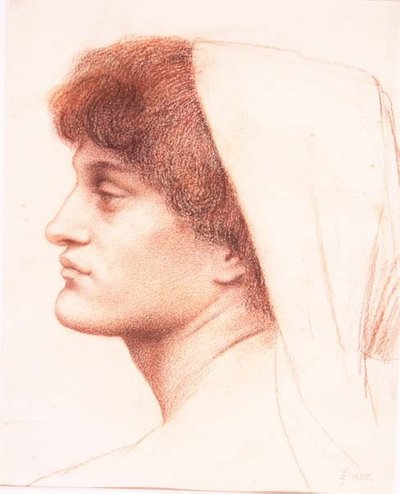 Egy női fej profilja alkotó: Evelyn De Morgan