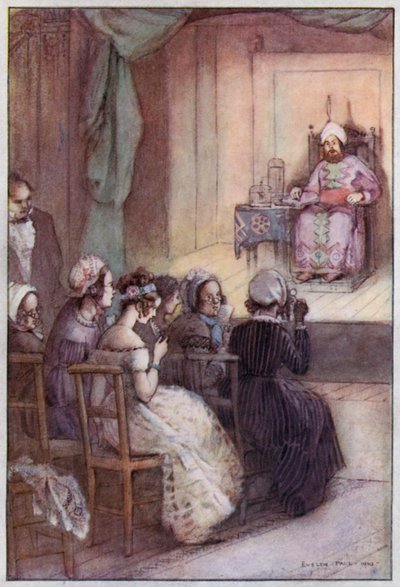 Illusztráció Cranfordhoz, Mrs. Gaskell (színes litó) alkotó: Evelyn Paul