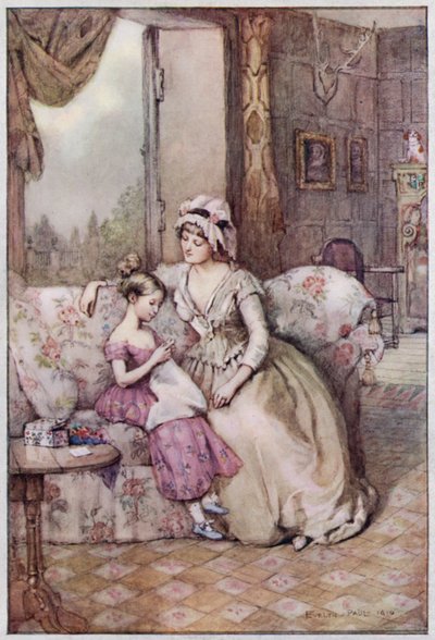 Illusztráció Cranfordhoz, Mrs. Gaskell (színes litó) alkotó: Evelyn Paul