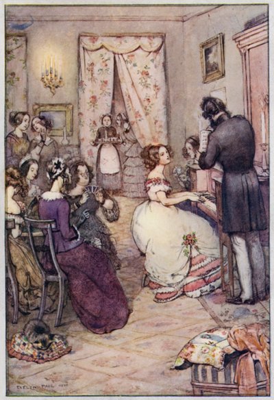 Illusztráció Cranfordhoz, Mrs. Gaskell (színes litó) alkotó: Evelyn Paul