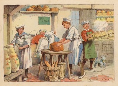 Kis munkások: (színes litográfia) alkotó: Evelyn Stuart Hardy