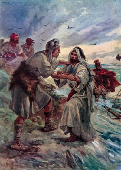 Pál hajótörést szenvedett (színes litó) alkotó: Evelyn Stuart Hardy