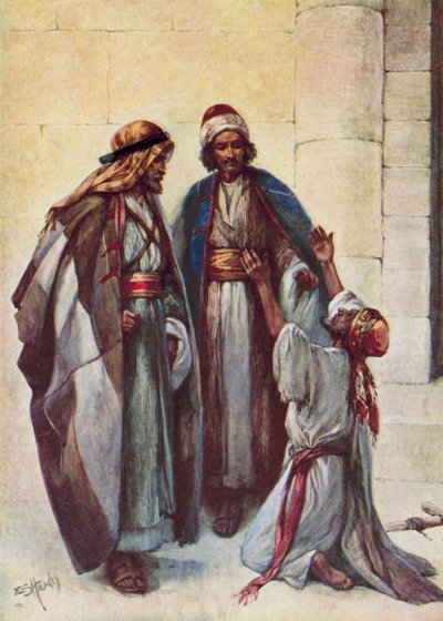 Péter és János és a sánta (színes litó) alkotó: Evelyn Stuart Hardy