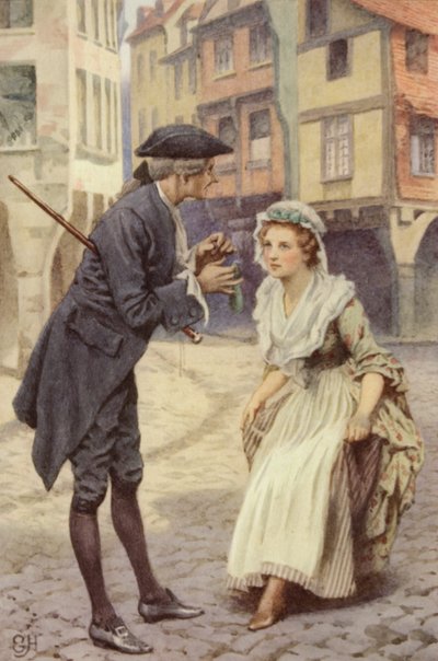 Illusztráció A szentimentális utazáshoz, Laurence Sterne alkotó: Everard Hopkins