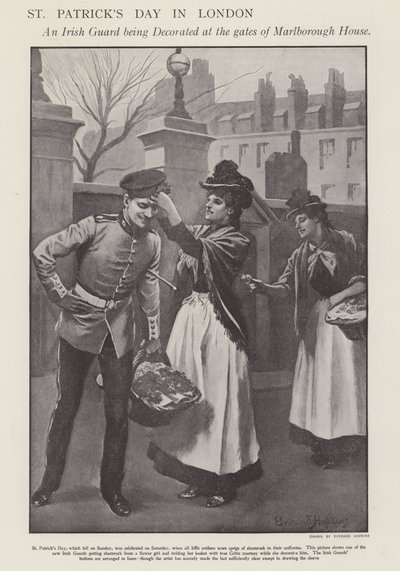 Szent Patrik napja Londonban (litho) alkotó: Everard Hopkins