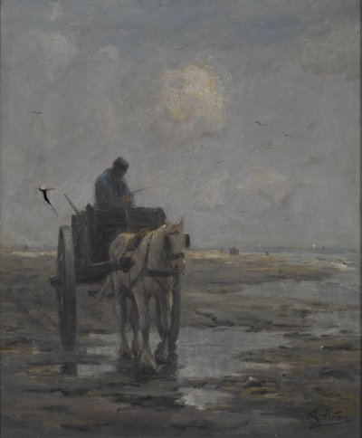 Ló és kocsi (olaj, vászon) alkotó: Evert Pieters