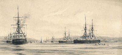 A Lamlash-i Csatorna-raj: a vitorlásverseny 1901-ben alkotó: F.L. Blanchard
