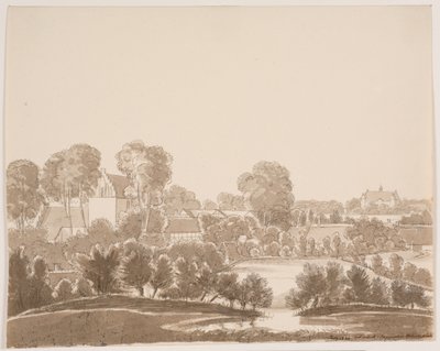 "Ørbækben, a háttérben Ørbæklunde. Funen 1833" alkotó: F.M.E. Fabritius de Tengnagel