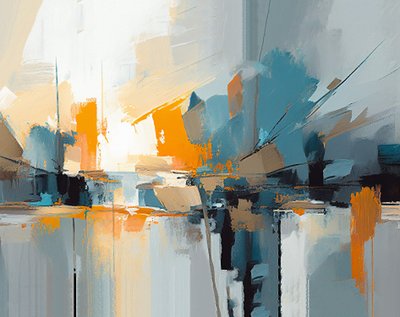 Kortárs olajfestmény kompozíció textúra absztrakció, fal Art print alkotó: F. Abderrahim