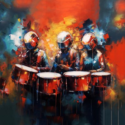 Zenészek dobosok dobolnak, rockzene, nyomtatható digitális művészet alkotó: F. Abderrahim