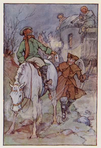 Illusztráció Charles Dickens A Tale of Two Cities című könyvéhez (színes litográfia) alkotó: F. M. B. Blaikie