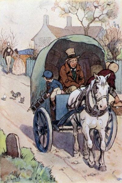 Illusztráció David Copperfield számára (színes litó) alkotó: F. M. B. Blaikie