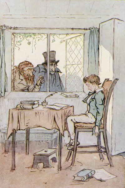 Illusztráció Oliver Twisthez (színes litó) alkotó: F. M. B. Blaikie