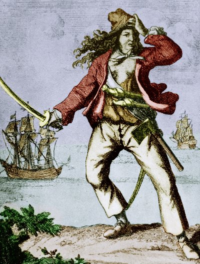 Mary Read (1690-1720) angol nő kalóz (metszet) alkotó: F. Wentworth