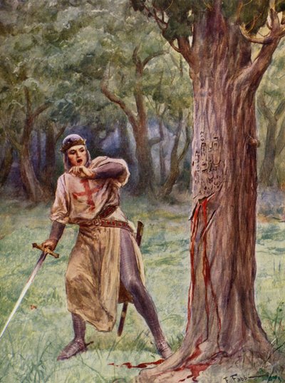 La Gerusalemme Liberata by Torquato Tasso: XIII. ének, 41. strófa (színes litográfia) alkotó: Fabio Fabbi
