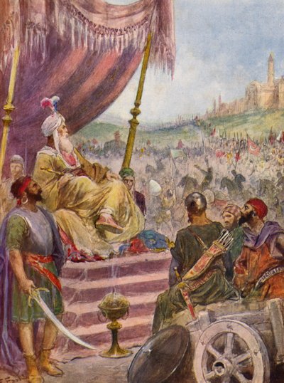 La Gerusalemme Liberata by Torquato Tasso: XVII. ének, 11. strófa (színes litográfia) alkotó: Fabio Fabbi
