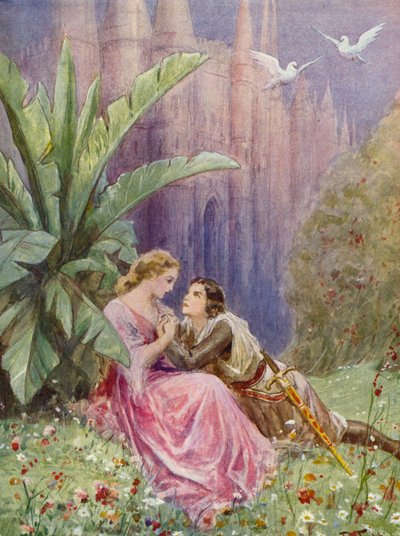 La Gerusalemme Liberata by Torquato Tasso: XVI. ének, 19. strófa (színes litográfia) alkotó: Fabio Fabbi
