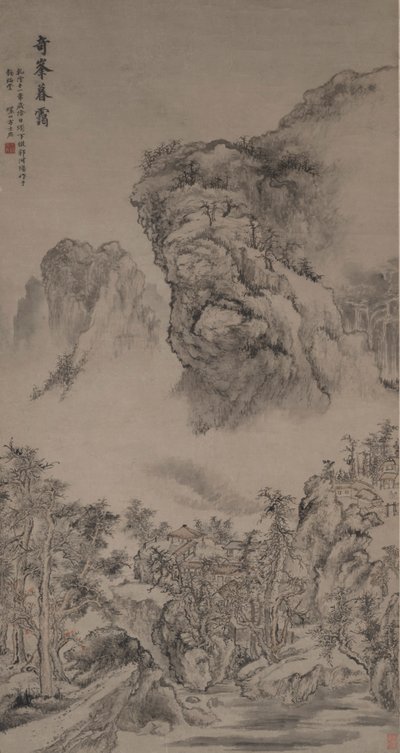 Esti köd a Strange Peaks-en Guo Xi stílusában alkotó: Fang Shishu