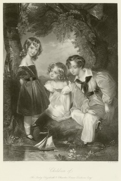 Lady Elizabeth és Charles Scrase Dickens gyermekei alkotó: Fanny Corbaux