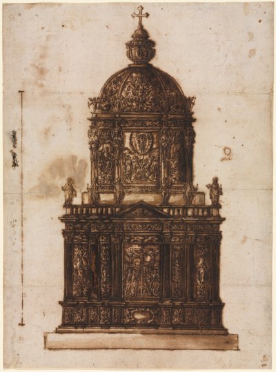Tervezés egy cibóriumhoz, 1600-as évek. alkotó: Fantoni Family Workshop