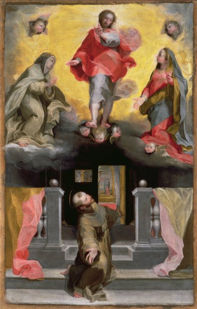 Krisztus megbocsátó Szent Ferenc látomásban alkotó: Federico Barocci