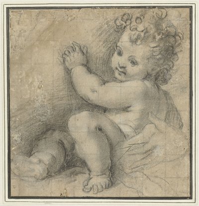 Krisztus gyermek Mária kezével alkotó: Federico Barocci