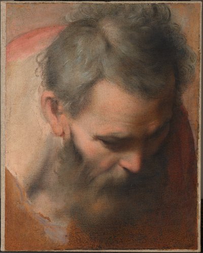 Szent József fejtanulmánya alkotó: Federico Barocci