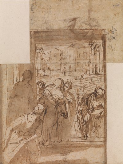 Kompozíciós tanulmány a Látogatáshoz alkotó: Federico Barocci
