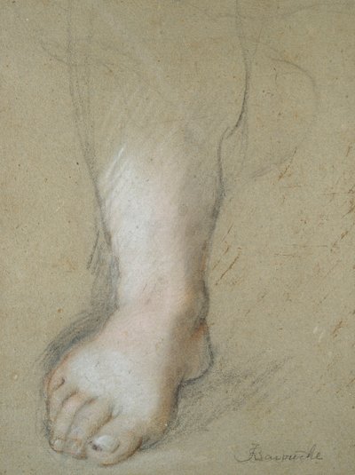 Tanulmány egy lábról, 16. század vége alkotó: Federico Barocci