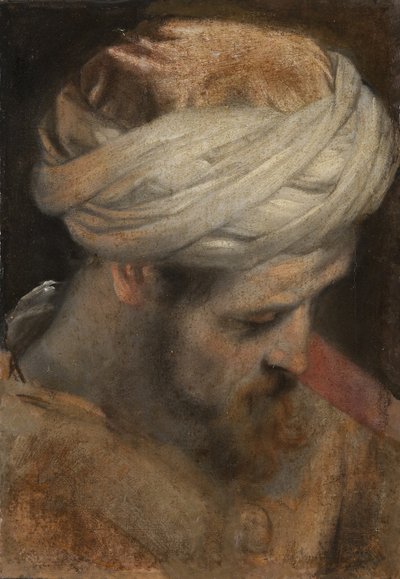 Egy pap feje, tanulmány A körülmetéléshez alkotó: Federico Barocci