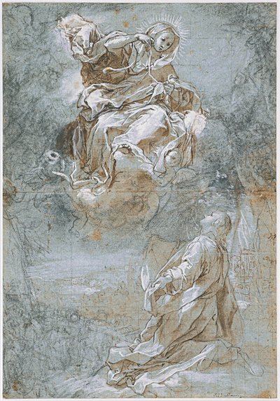 A szent öv csodája (recto), 1600-1610 körüli évek alkotó: Federico Barocci