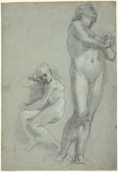 Két meztelen fiatal [recto] alkotó: Federico Barocci