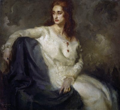 Hölgy fehérben (Dama in bianco) 1915 (olaj, vászon) alkotó: Federico Guglielmo Jehuda Pollack