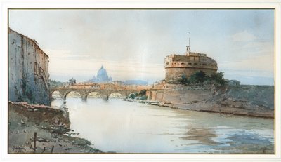 S. Angelo kastély (akvarell) alkotó: Federico Schianchi